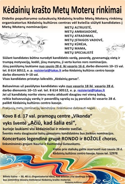 Kėdainių krašto Metų Moterų rinkimai