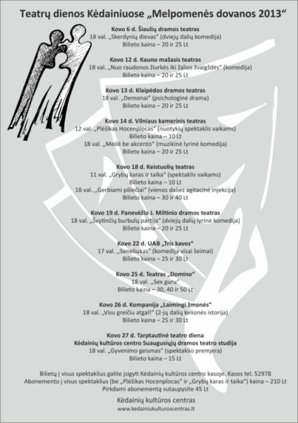 Teatrų dienos Kėdainiuose „Melpomenės dovanos 2013“