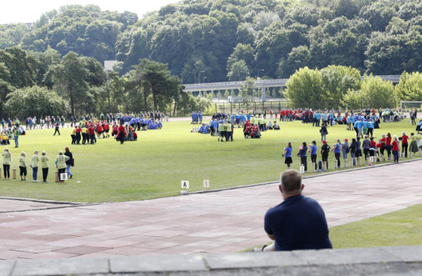 Vilniaus stadionuose repetuoja kėdainiečiai šokėjai
