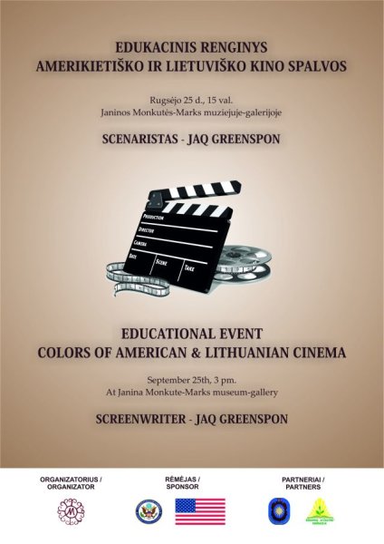 Janinos Monkutės-Marks muziejuje-galerijoje - edukacinis renginys apie kino industriją