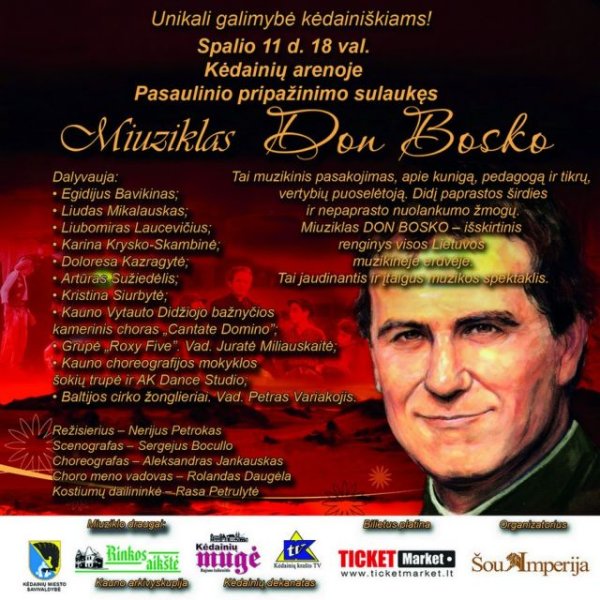 Kėdainių arenoje - miuziklas „Don Bosko“