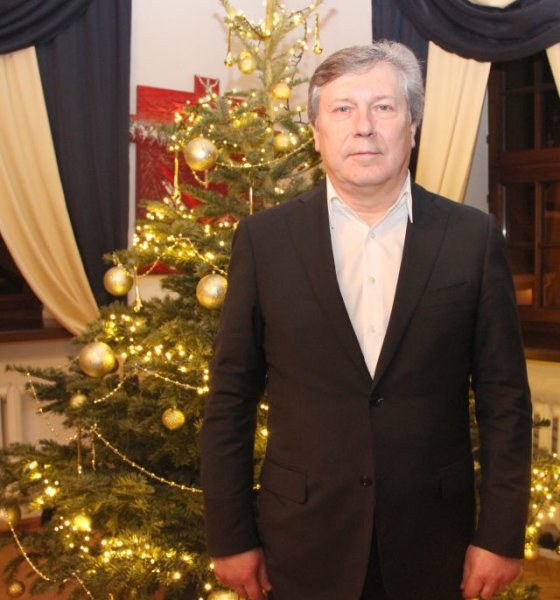 Rajono mero S. Grinkevičiaus sveikinimas šv. Kalėdų proga