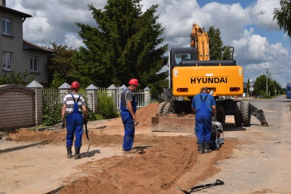 A. Kanapinsko gatvėje rekonstravimo darbai verda