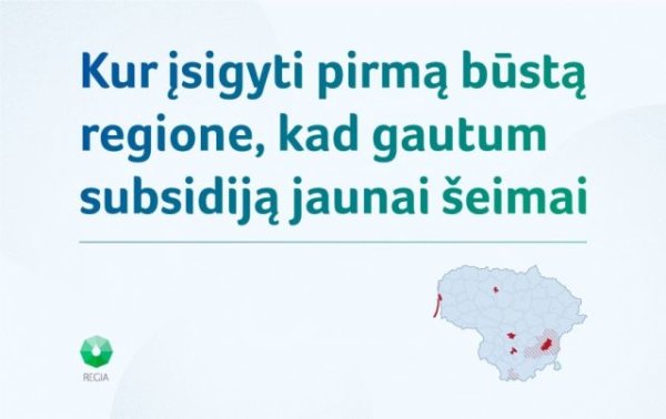 Kaip sužinoti, kurioje teritorijoje jaunos šeimos galės įsigyti būstą ir gauti subsidiją