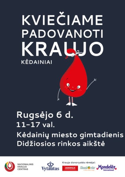 Per Kėdainių gimtadienį – kraujo donorystės akcija