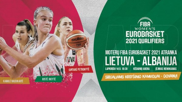 Ketvirtadienį – Lietuvos moterų krepšinio rinktinė susikaus su Albanijos rinktine