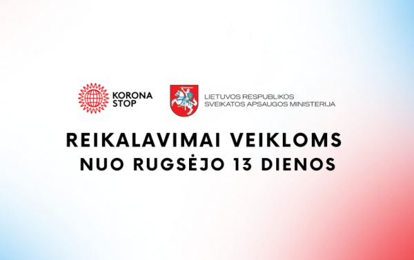Kaip bus vykdomos veiklos ir teikiamos paslaugos nuo rugsėjo 13 dienos