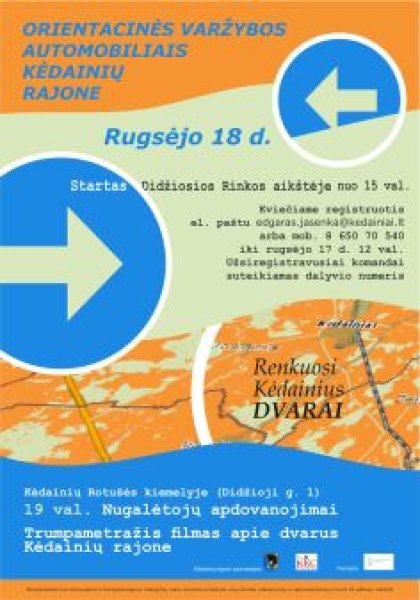 Orientacinės varžybos Kėdainių rajone „Renkuosi Kėdainius. Dvarai“, skirtos 2021 m. Europos...