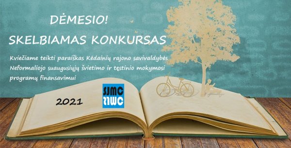 Pratęsiamas Neformaliojo suaugusiųjų švietimo ir tęstinio mokymosi programų finansavimo konkurso...