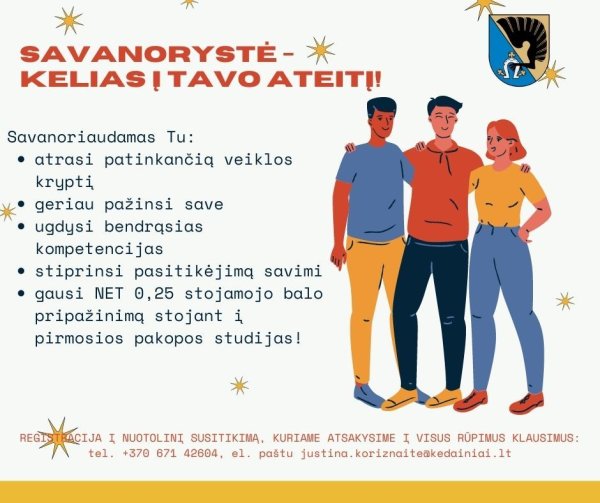 Savanorystė – kelias į tavo ateitį! Tapk savanoriu!
