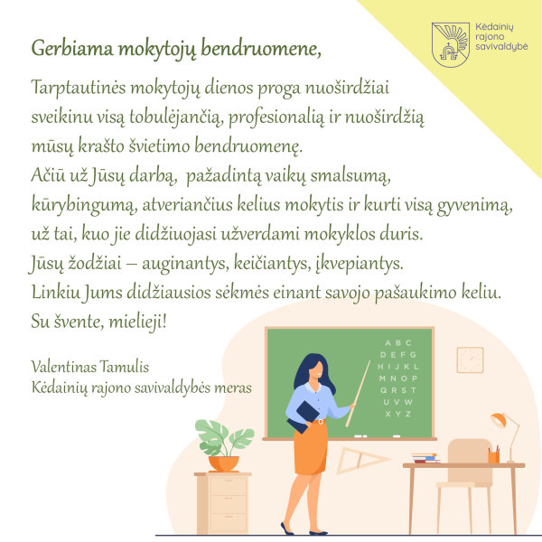 Spalio 5-oji – Tarptautinė mokytojų diena