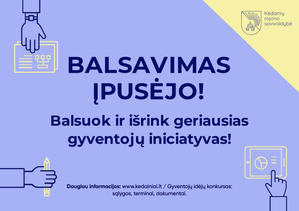 Kviečiame balsuoti dėl geriausių gyventojų iniciatyvų