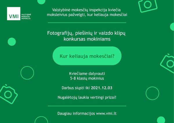 VMI kviečia moksleivius pažvelgti, kur keliauja mokesčiai 