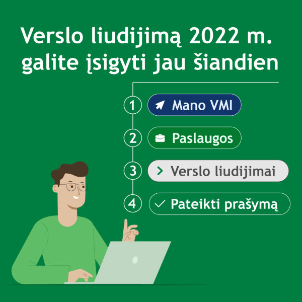 Jau galima įsigyti verslo liudijimus 2022 metams 