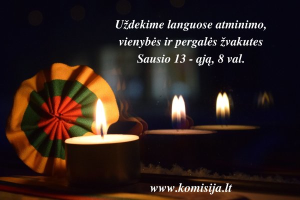 Sausio 13 – ąją minėkime kartu visuotine pilietine iniciatyva „Atmintis gyva, nes liudija“