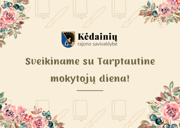 Spalio 5-oji – Tarptautinė mokytojų diena
