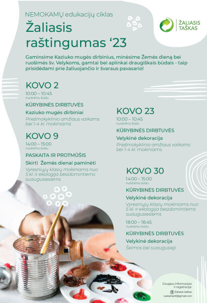 Nemokamos edukacijos - Žaliasis raštingumas 