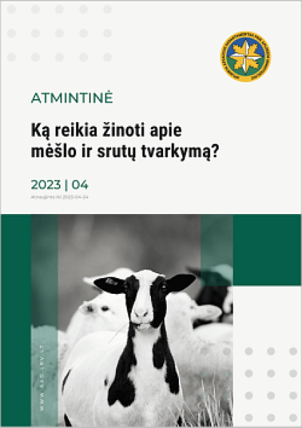 Ką reikia žinoti apie mėšlo ir srutų tvarkymą