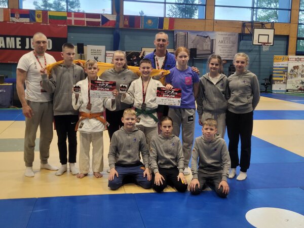 Šaunus jaunųjų dziudo imtynių sportininkų pasirodymas tarptautiniame turnyre Lenkijoje