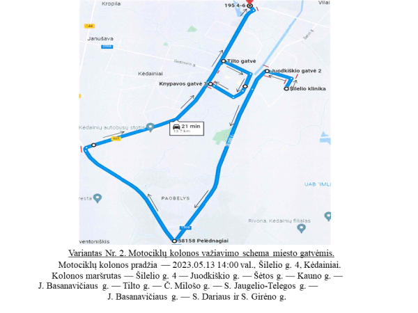 Gegužės 13 dieną organizuojamas baikerių kolonos žygis