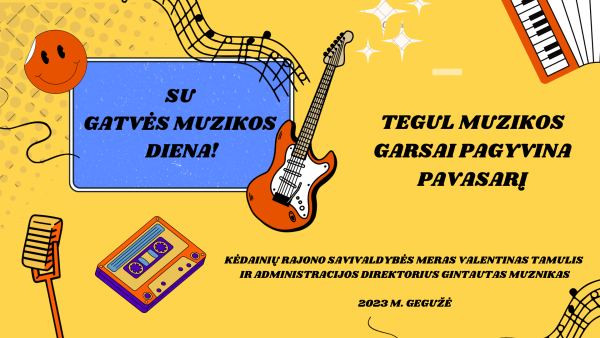 Sveikinimas Gatvės muzikos dienos proga