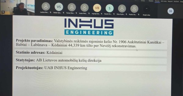 Įvyko Tilto g. tilto rekonstravimo techninio darbo projekto pristatymas