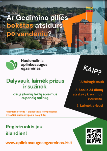 Kvietimas dalyvauti Nacionaliniame aplinkosaugos egzamine 
