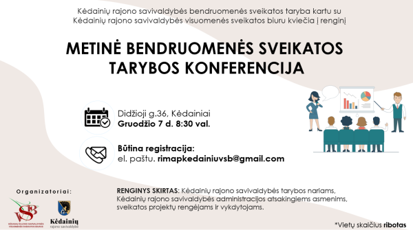 Kvietimas į metinę bendruomenės sveikatos tarybos konferenciją