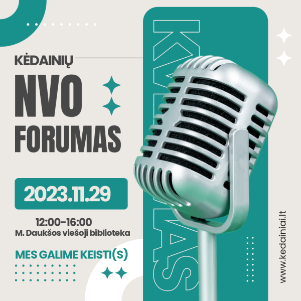 Kviečiame į rajono NVO forumą