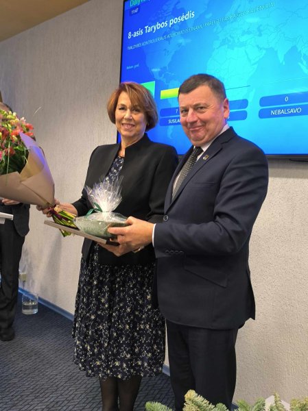 Paskutiniame metų Tarybos posėdyje padėkota Savivaldybės kontrolierei