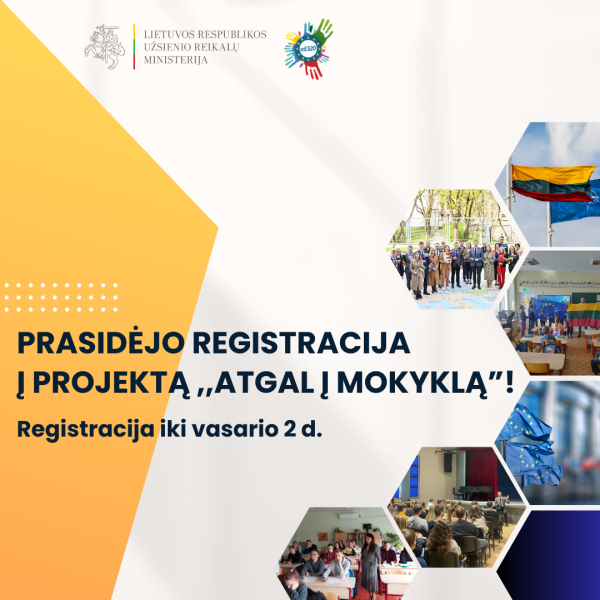 Prasidėjo registracija į šių metų projektą „Atgal į mokyklą“!