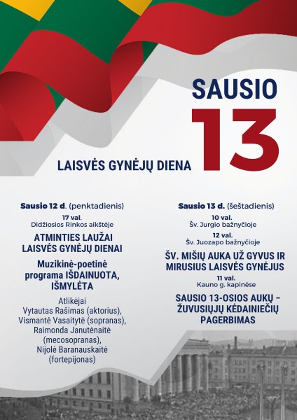 Sausio 13-osios – Laisvės gynėjų dienos minėjimas