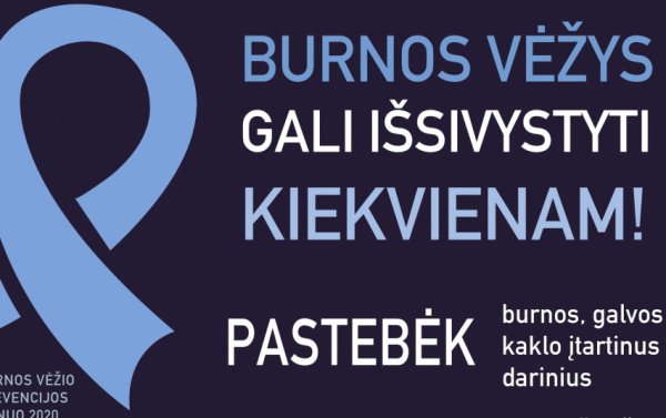 Vasaris – burnos vėžio prevencijos mėnuo!