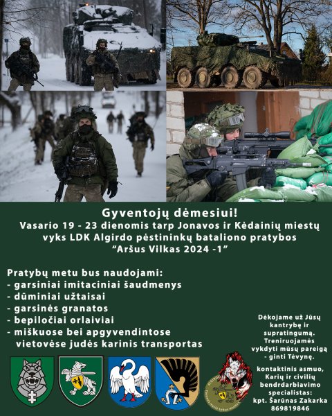 Vyks lauko taktikos pratybos