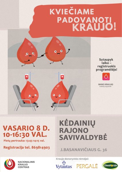 Kviečiame padovanoti kraujo