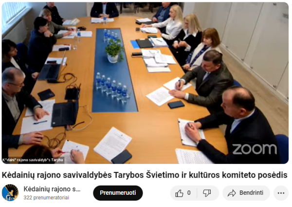Švietimo ir kultūros komiteto posėdis