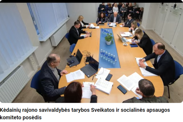Sveikatos ir socialinės apsaugos komiteto posėdis
