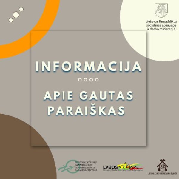 Informacija apie gautas paraiškas pagal priemonę „Stiprinti bendruomeninę veiklą savivaldybėse“