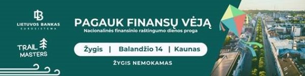 Pirmą kartą Lietuvoje organizuojamas Nacionalinės finansinio raštingumo dienos ŽYGIS!