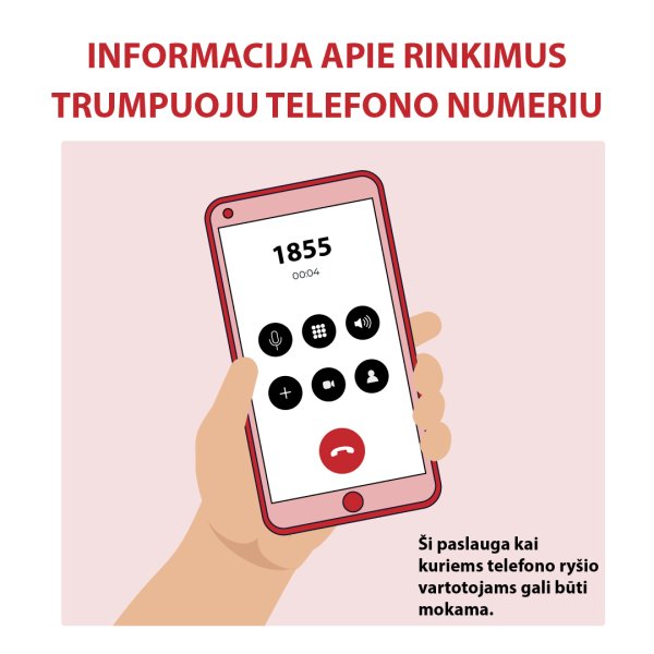 Vyriausioji rinkimų komisija informuoja, kad rinkėjams pradedami platinti pranešimai apie rinkimus