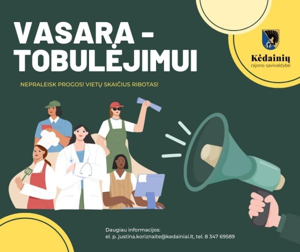 Skelbiama atranka į Jaunimo vasaros užimtumo ir integracijos į darbo rinką programą!