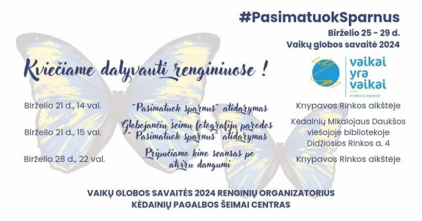 Kvietimas dalyvauti ,,Vaikų globos savaitė 2024" renginiuose