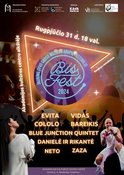 Šeštadienį Akademijoje - Jaunimo gyvo garso muzikos grupių festivalis „BisFest 2024“