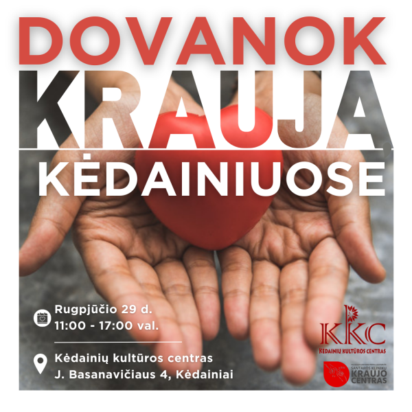 Kviečiame į kraujo donorystės akciją