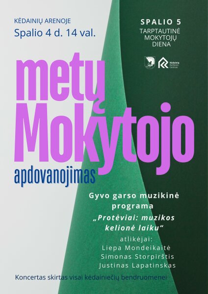 Metų mokytojo apdovanojimas ir šventinis koncertas