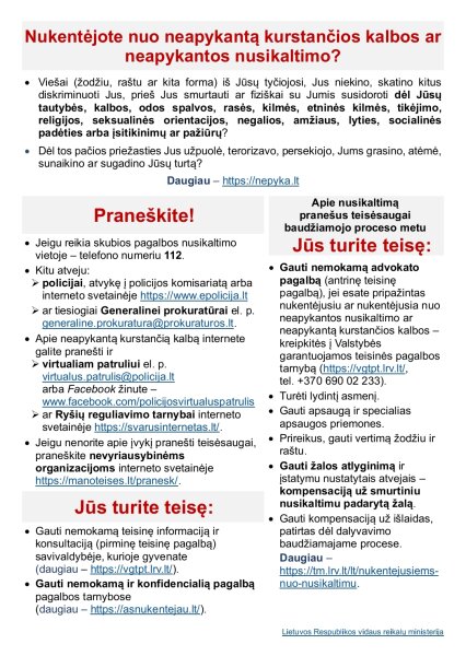 Nukentėjusiems nuo neapykantą kurstančios kalbos ar neapykantos nusikaltimo