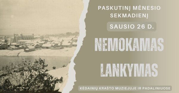 Paskutiniai mėnesių sekmadieniai – muziejams