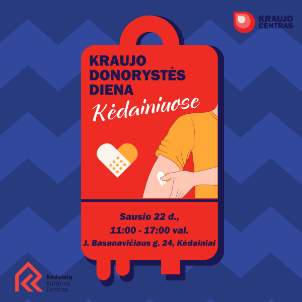Kviečiame dalyvauti kraujo donorystės akcijoje!