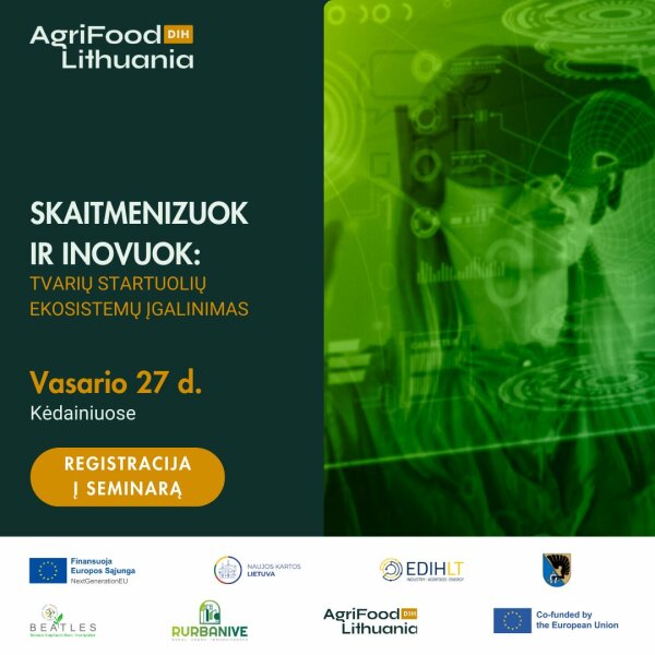 Kviečiame dalyvauti renginyje apie kaimo ateities gerinimą. Prašom registruotis