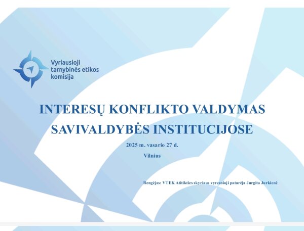Vyko mokymai „Interesų konflikto valdymas savivaldybės institucijose” 